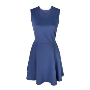 Lulu's S Slate Blue Skater Dress